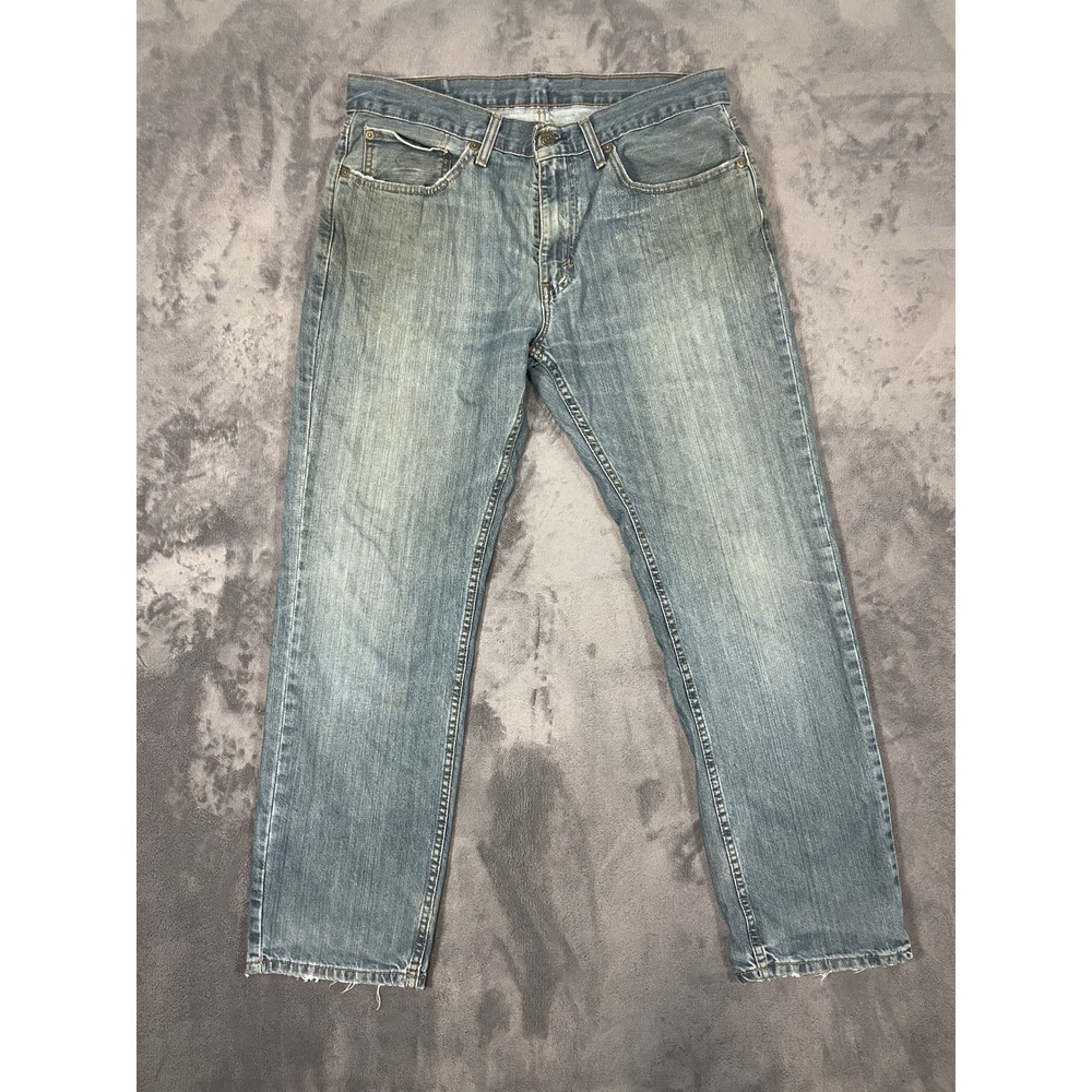 Levi's‎ 559 Relaxed Straight Jeans 34x30 Blue Distressed Cotton Denim